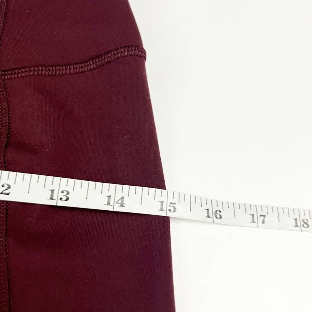 Lululemon Leggings Women's 6 Bordeaux Drama Gather & Crow Crop Slit Capri